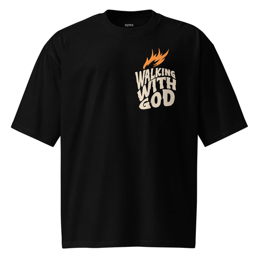 Walking With God - Oversized Premium Heavyweight Tee