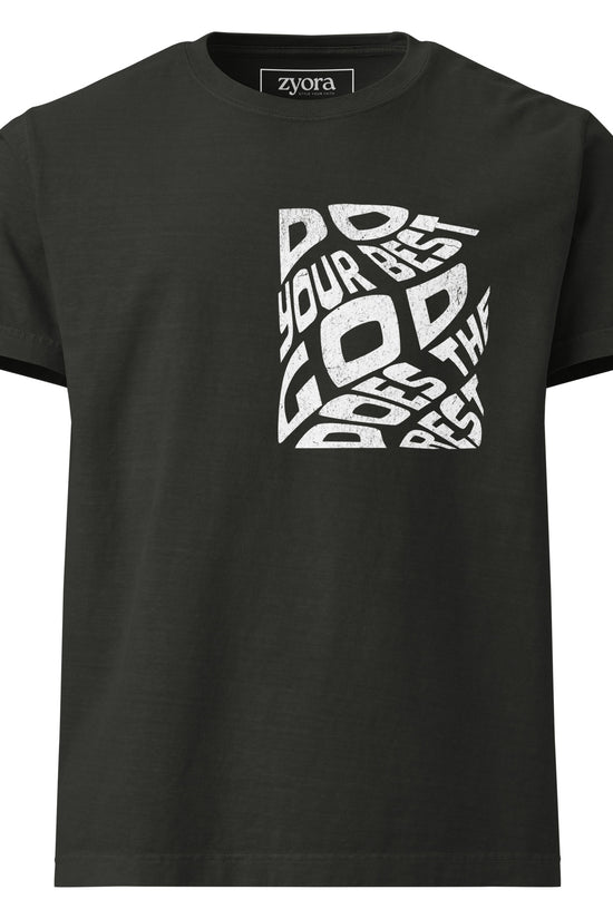 Do Your Best God Does The Rest - Unisex Vintage Washed Oversized Tee