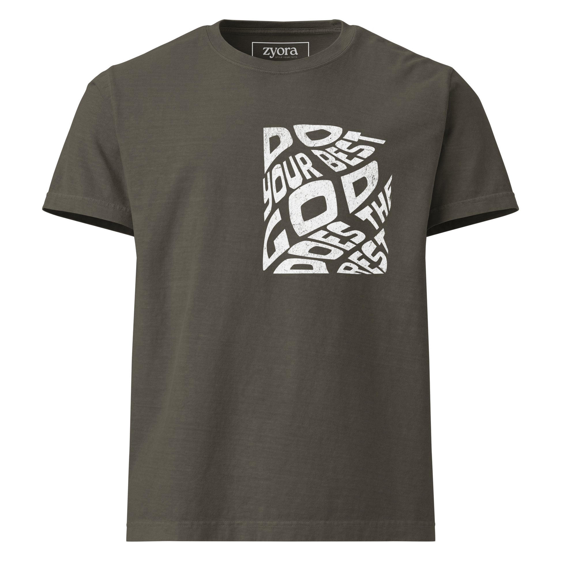 Do Your Best God Does The Rest - Unisex Vintage Washed Oversized Tee