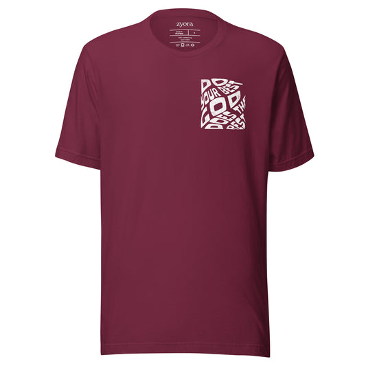 Unisex premium Christian tee with “Do Your Best God Does The Rest” design – faith-based fashion and gift by Zyora Apparel.